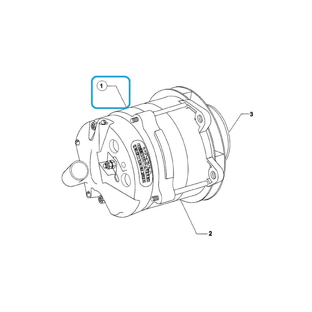 Lycoming - 32C22492 - Alternator - 28V-90A - Item 1 on diagram