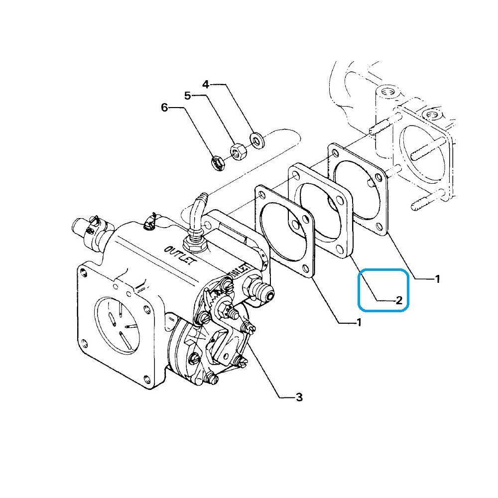 Lycoming - 73161 - Spacer-Fuel Injector - Item 2 on diagram