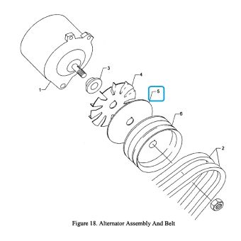 Lycoming - 32R21676 - Back plate - Item 5 on diagram