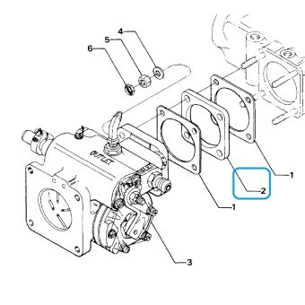 Lycoming - 73161 - Spacer-Fuel Injector - Item 2 on diagram