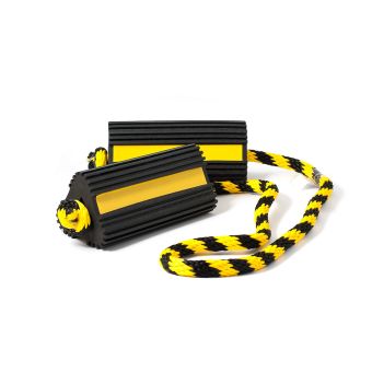 ARM-08R - Small/Medium Extruded Rubber Aircraft Chocks - Roped Pair