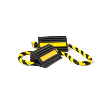 AS-06R - Small Extruded Rubber Aircraft Chocks - Roped Pair