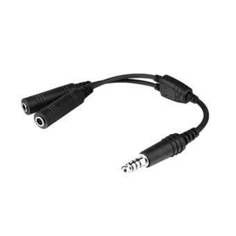 RayTalk - CB-01 - Twin Plug to helicopter U174/U adapter