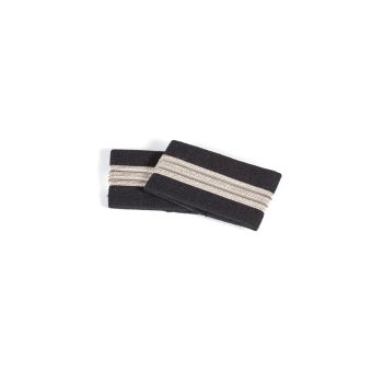 1 Bar Silver Pilot Epaulettes - E1BS