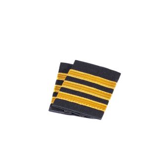 3 Bar Gold Pilot Epaulettes - E3BG