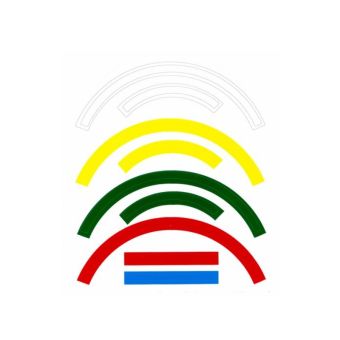 Operating Range Vinyl Decals - Yellow red green and white