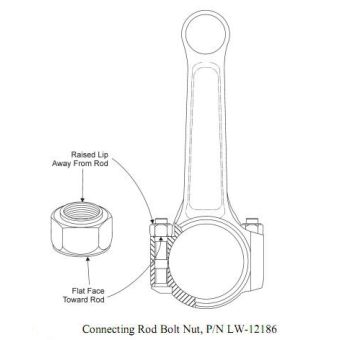 Lycoming - LW-12186 - Connecting Rod Bolt Nut 