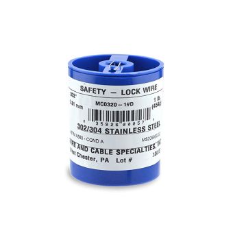 MC0320-1#D - Stainless steel Aerospace Lockwire - 1Lb. (454g) - 0.032" - 0.81mm -Alt. to MS20995-C32