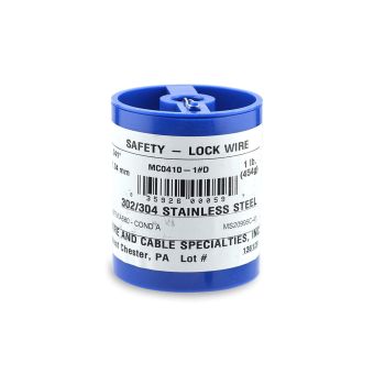 MC0410-1#D - Stainless steel Aerospace Lockwire - 1Lb. (454g) - 0.041" - 1.04mm -Alt. to MS20995-C41