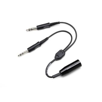 Pilot USA - PA-75 - Helicopter Plug (U174-U) to Twin Plugs (