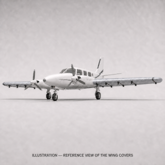 LOWLAND - Wing Cover - Piper PA34 Seneca - White - Set of 2