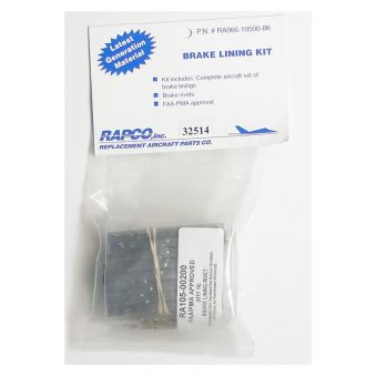 RAPCO - RA066-10500-8K - Brake Lining Kit (8 Lin. & 16 Riv.)