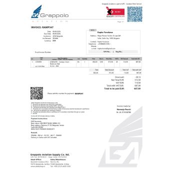 Additional Payment for delivery in Serbia - VAT amount on Invoice RAMP347