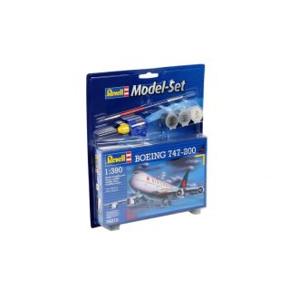 Revell - Boeing 747-200 - Set - Scale 1:390 - 60 Parts - Lev