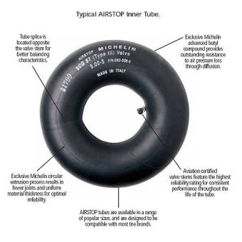 Michelin - 6.50-10 - Airstop Aircraft Inner Tube - TR-25