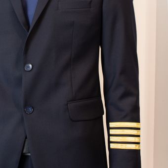TRIBECA - Men's Pilot Uniform Jacket - Gold - 4 Row Braid