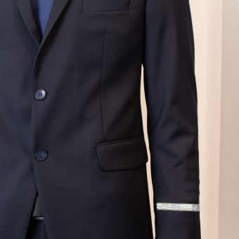 TRIBECA - Men's Pilot Uniform Jacket - Silver - 1 Row Braid