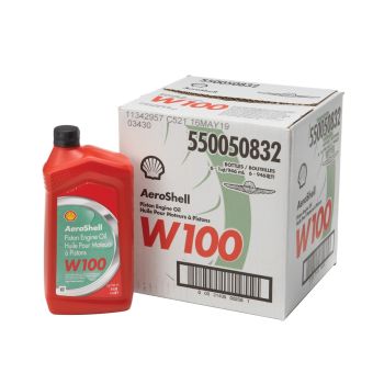 Aeroshell - W100 - SAE 50 - Piston Engine Oil - 1 USQ